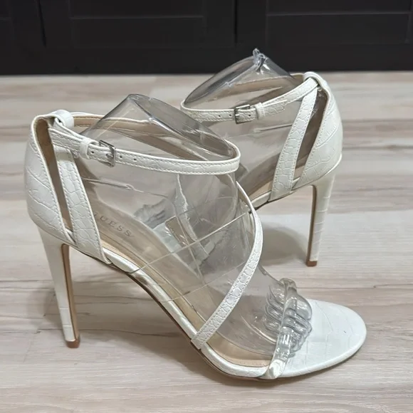 Guess Felecia Ankle Strap Sandal - White iradecent - Picture 3 of 8